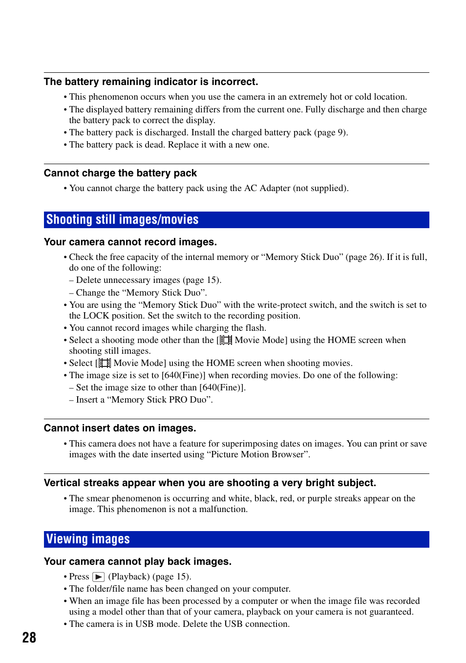 Shooting still images/movies, Viewing images, Shooting still images/movies viewing images | Sony DSC-T100 User Manual | Page 28 / 60
