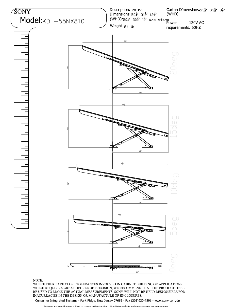 Model:kdl-55nx810 i (whd):50i-30i-li-./o, 30 i-li-./o | Sony KDL-55NX810 User Manual | Page 4 / 5