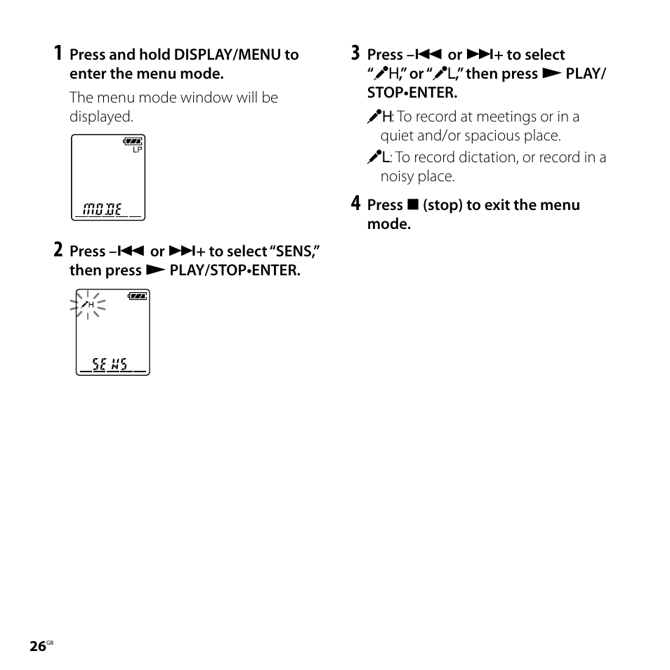 Sony ICD-PX720 User Manual | Page 26 / 96