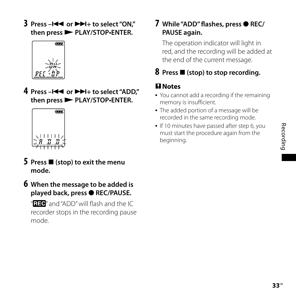 Sony ICD-PX720 User Manual | Page 33 / 96