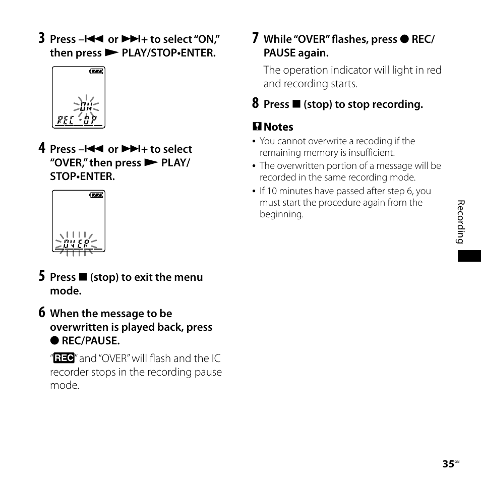 Sony ICD-PX720 User Manual | Page 35 / 96