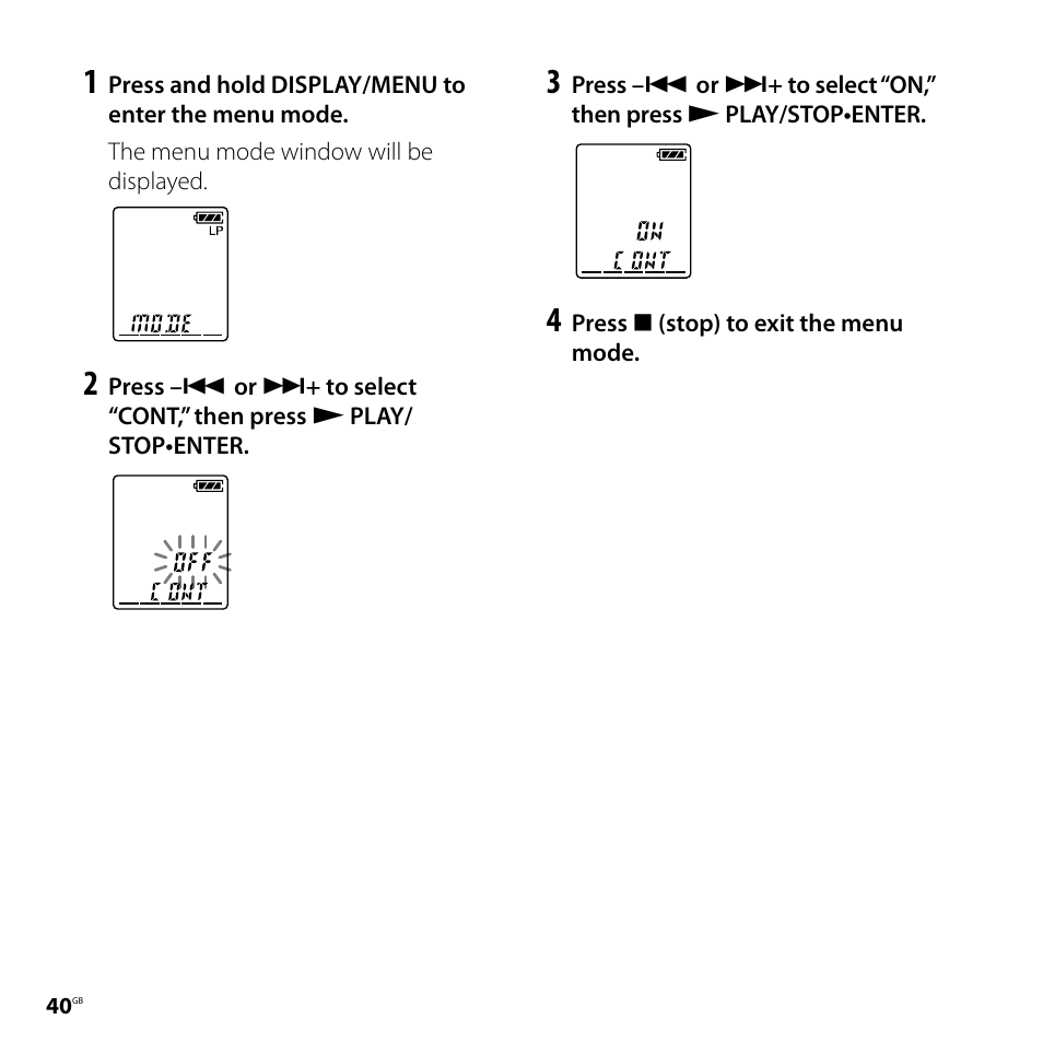 Sony ICD-PX720 User Manual | Page 40 / 96