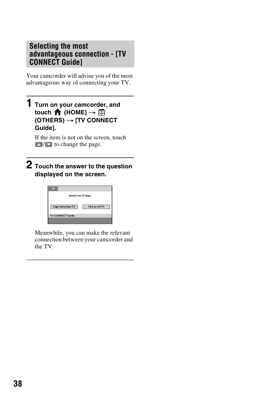 P. 38) | Sony HDR-TG1 User Manual | Page 38 / 109