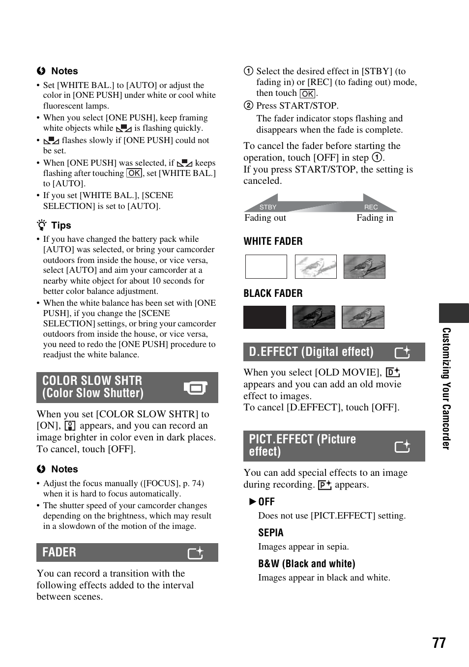 Sony HDR-TG1 User Manual | Page 77 / 109