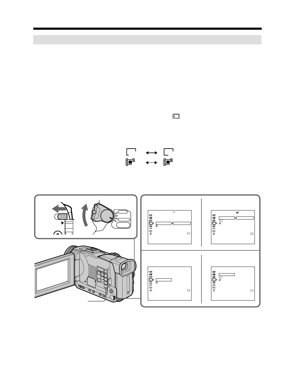 Selecting the image size, Moving pictures | Sony DCR-TRV50 User Manual | Page 124 / 248