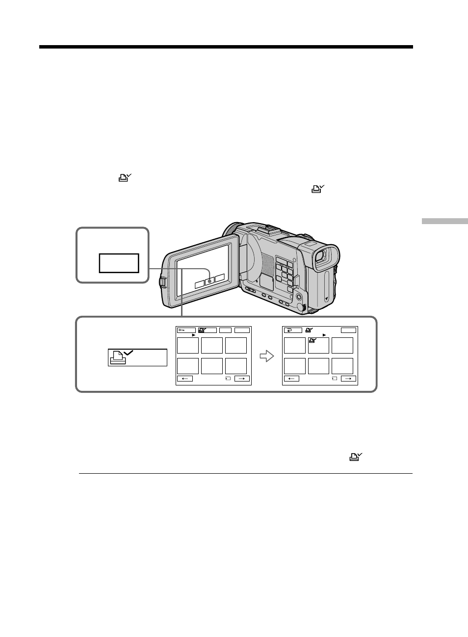 Writing a print mark – print mark, Index, Mark | Sony DCR-TRV50 User Manual | Page 171 / 248