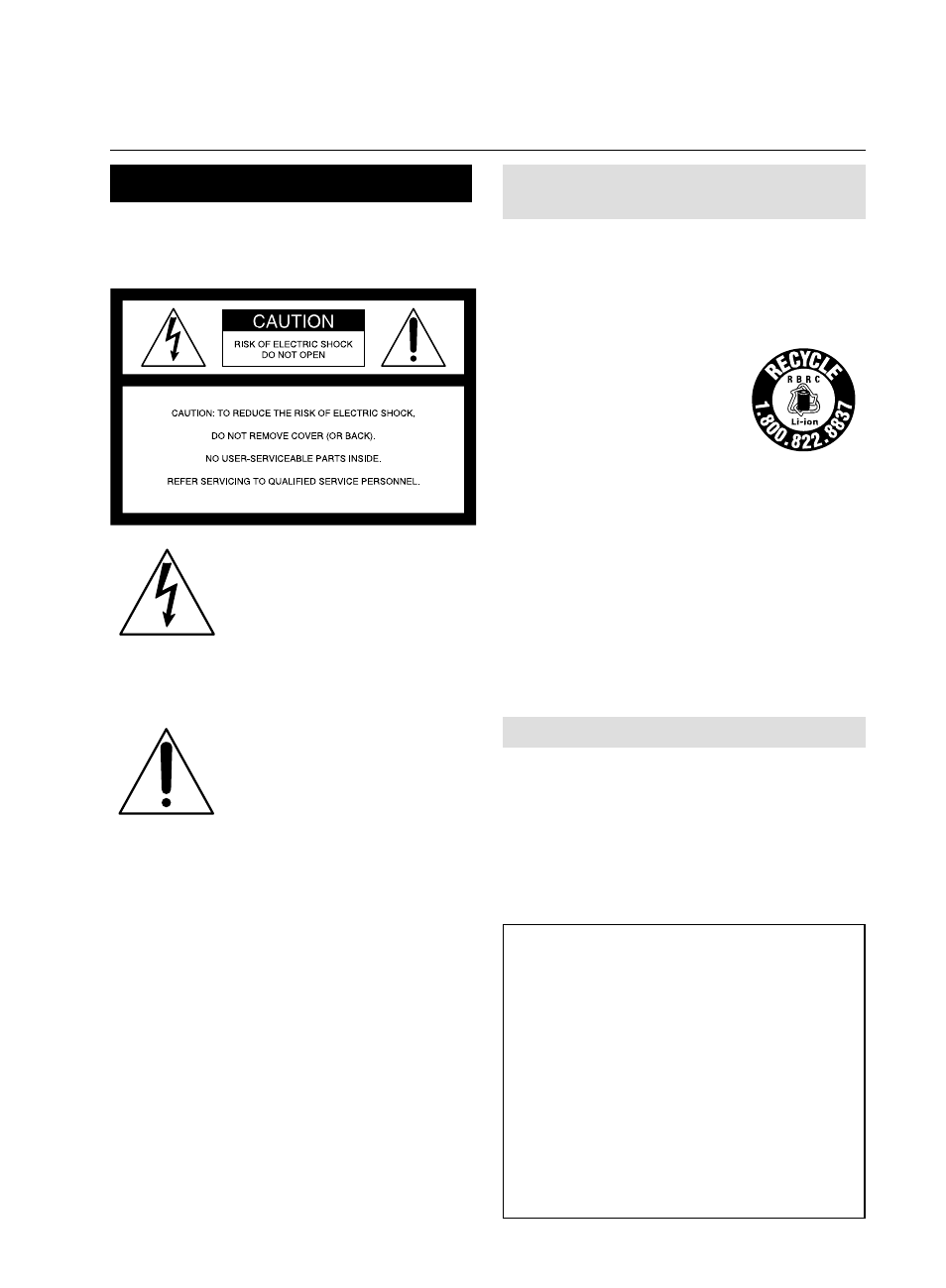 Warning | Sony DCR-TRV50 User Manual | Page 2 / 248