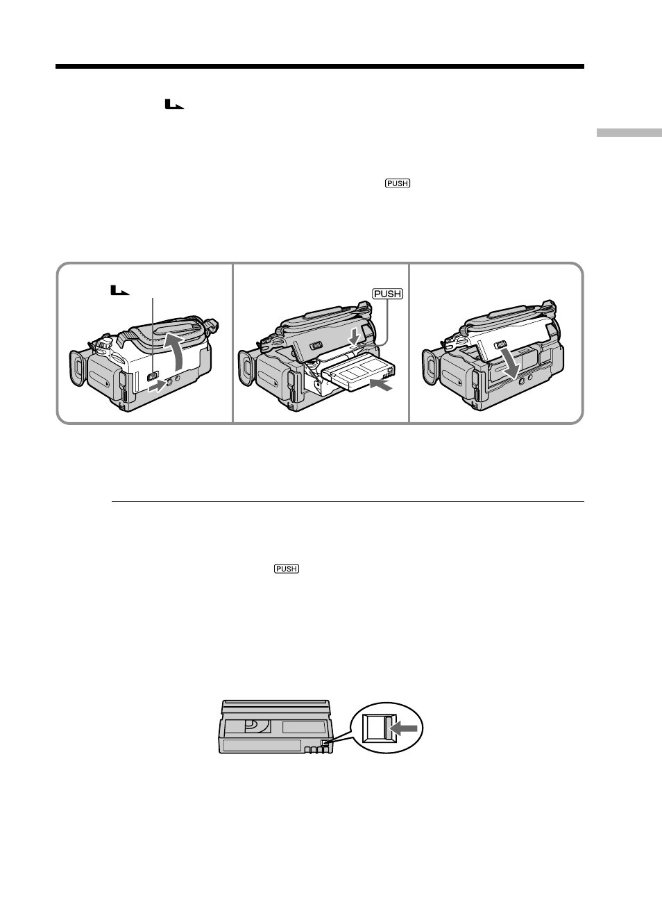 Step 3 inserting a cassette | Sony DCR-TRV50 User Manual | Page 23 / 248