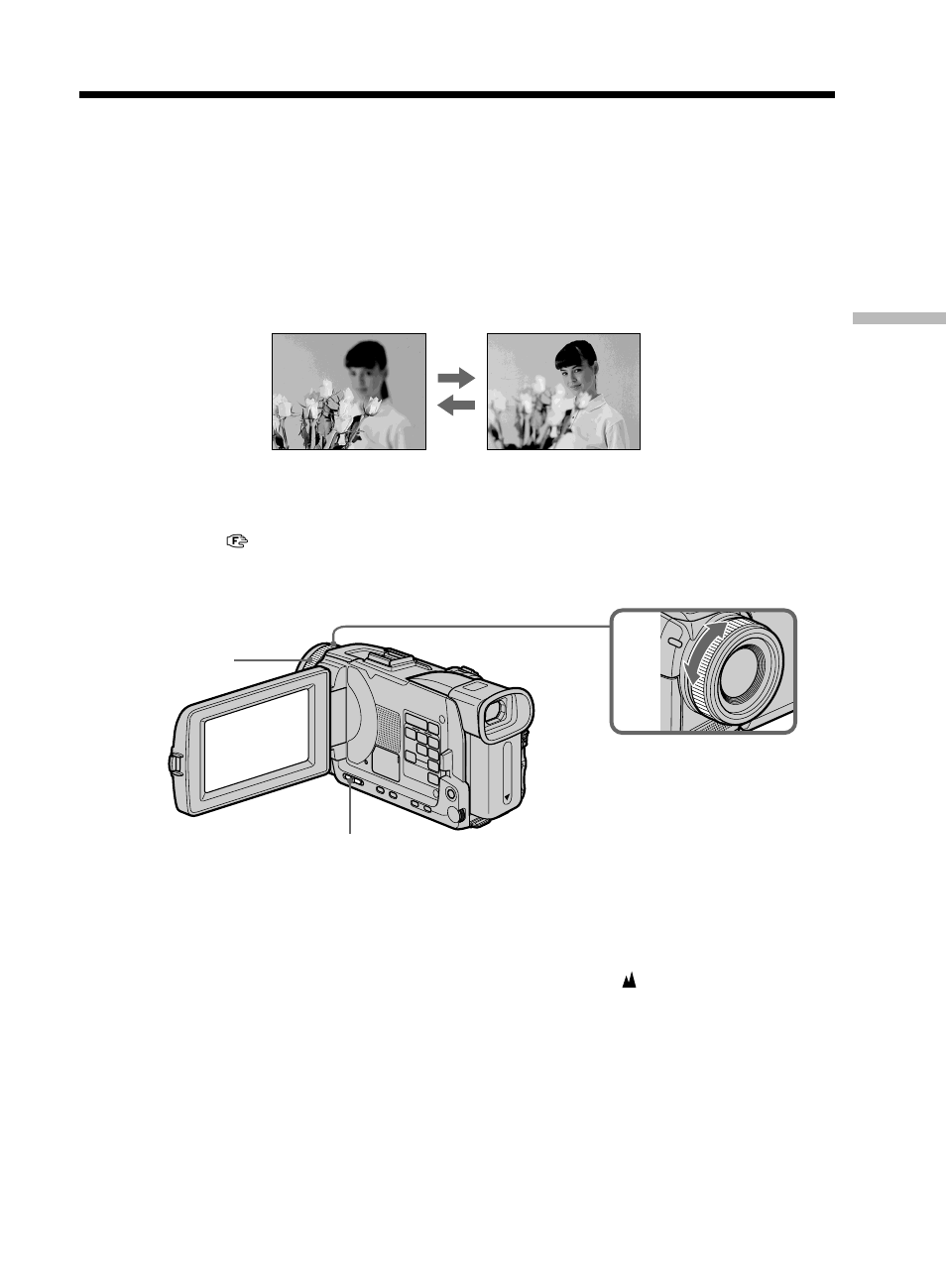 Focusing manually | Sony DCR-TRV50 User Manual | Page 69 / 248