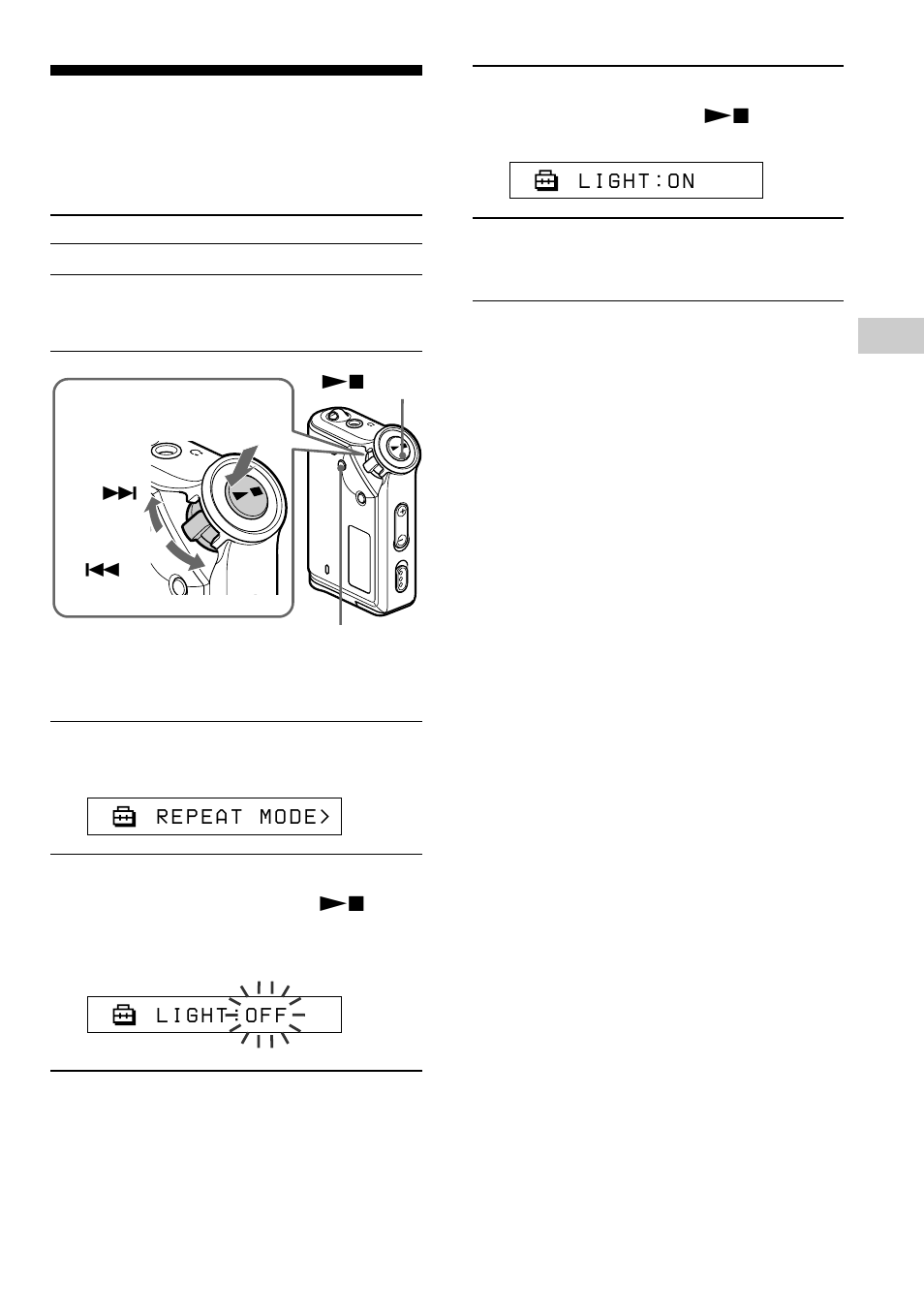 Changing the backlight setting, Adjusting the settings of your network walkman | Sony NW-E75 User Manual | Page 31 / 48