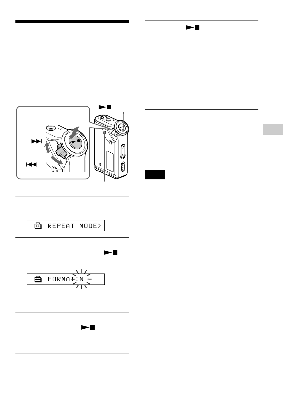 Formatting memory (format), Other functions | Sony NW-E75 User Manual | Page 33 / 48