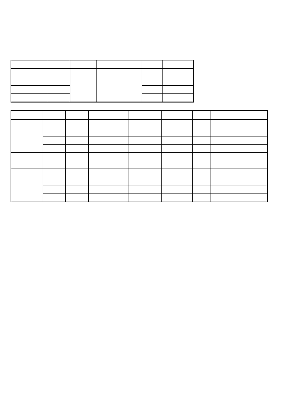 Command table | Sony PFM-42V1 User Manual | Page 3 / 20