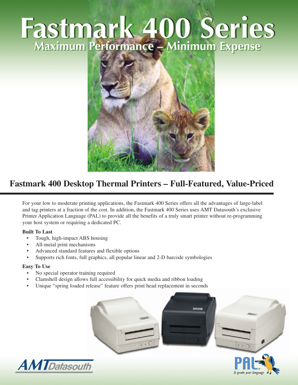 AMT Datasouth FM403DT/TT User Manual | 2 pages