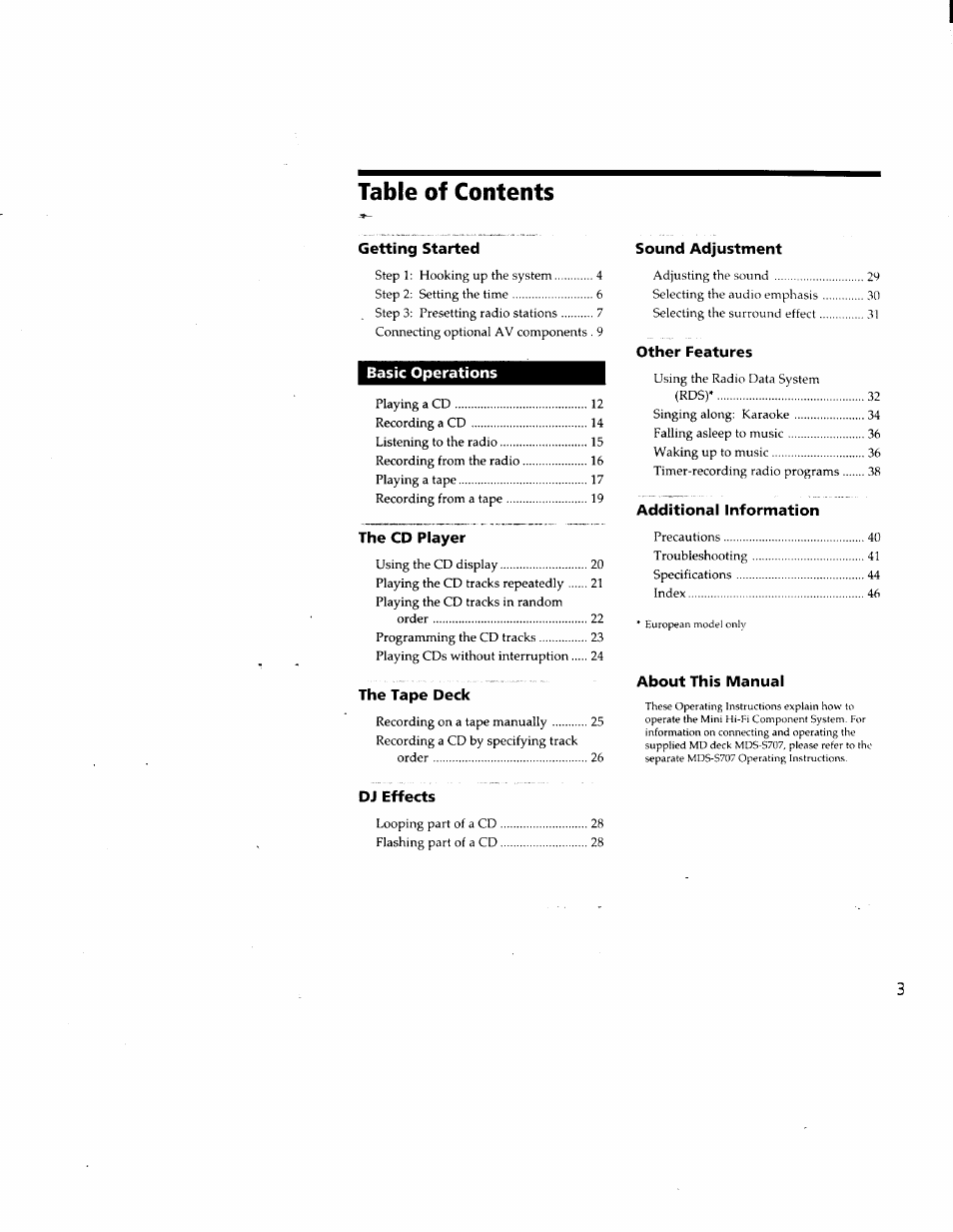 Sony DHC-MD500 User Manual | Page 3 / 47