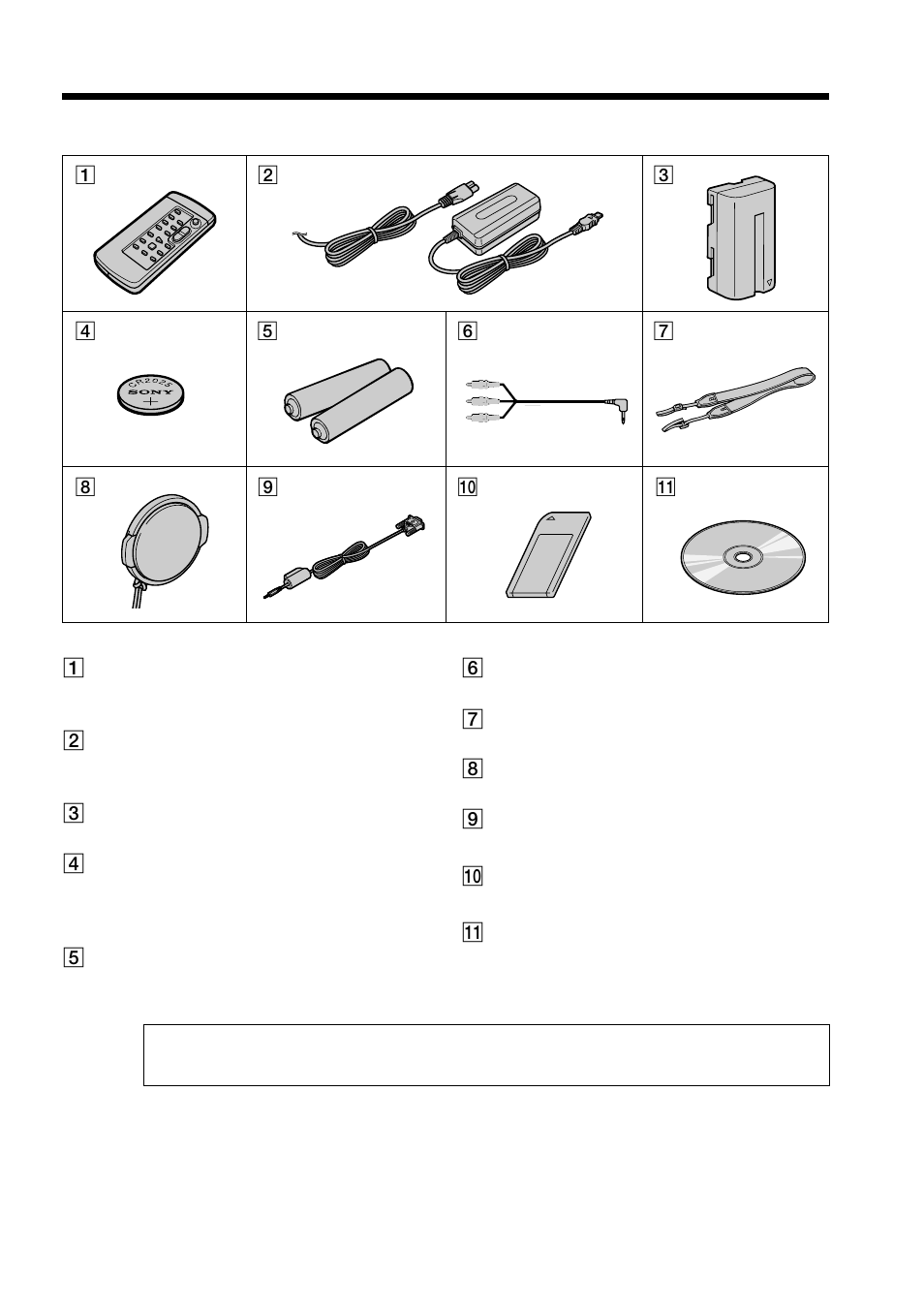 Checking supplied accessories | Sony DCR-TRV520 User Manual | Page 5 / 132