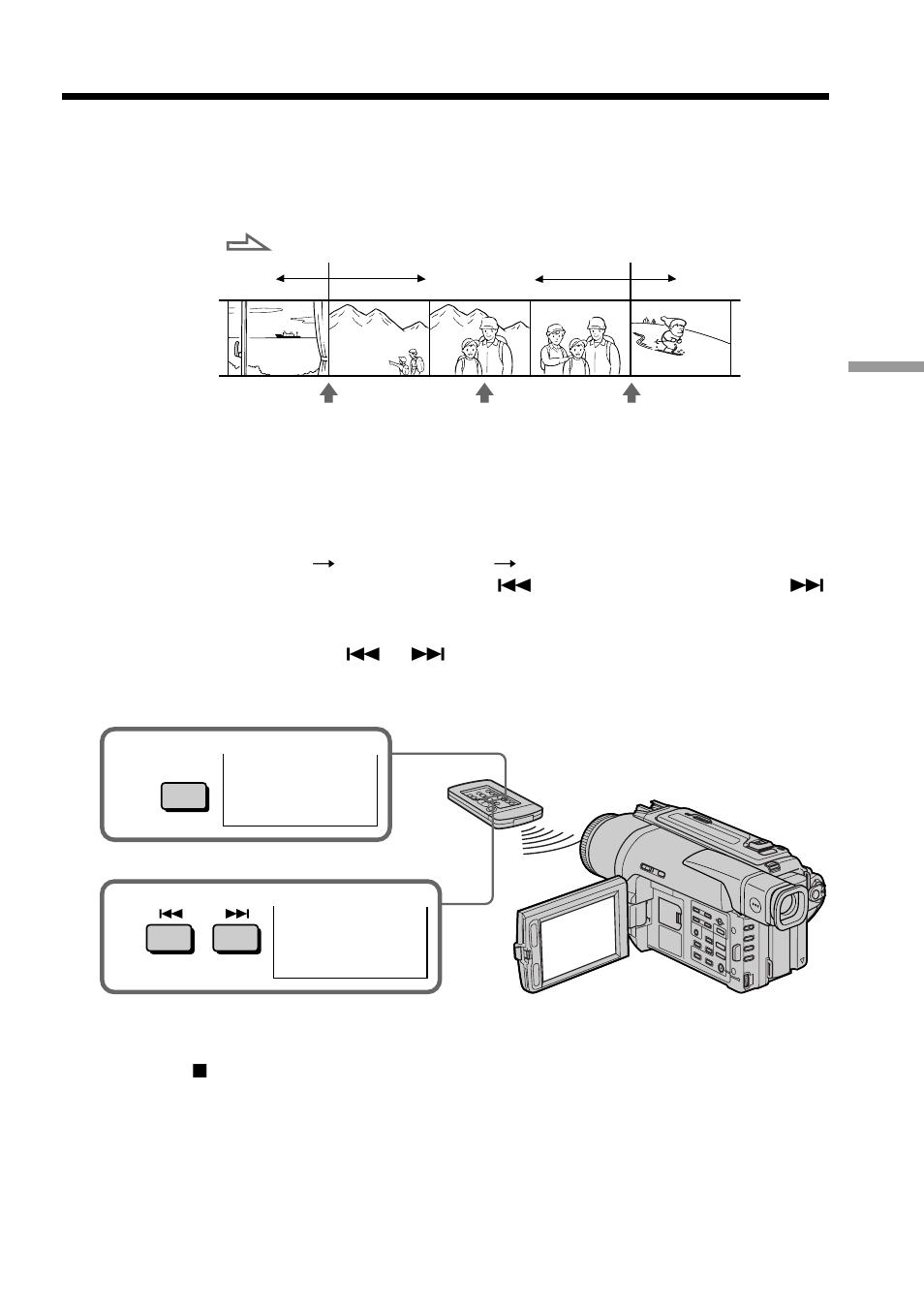 Searching a recording by date, Date search, Searching a recording by date – date search | Sony DCR-TRV520 User Manual | Page 53 / 132