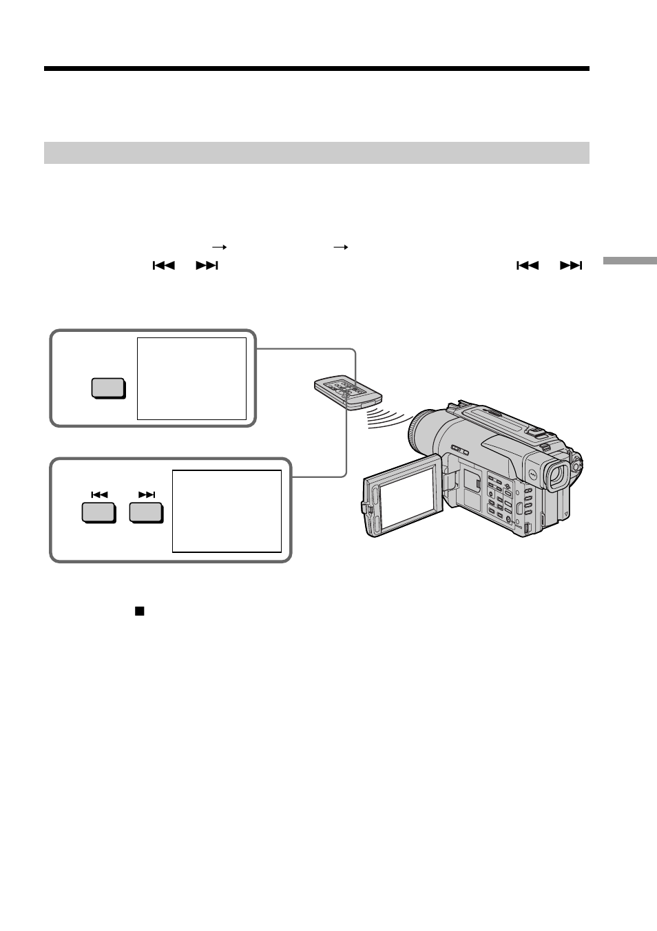 Searching for a photo – photo search/photo scan, Searching for a photo, Photo search/photo scan | Sony DCR-TRV520 User Manual | Page 55 / 132