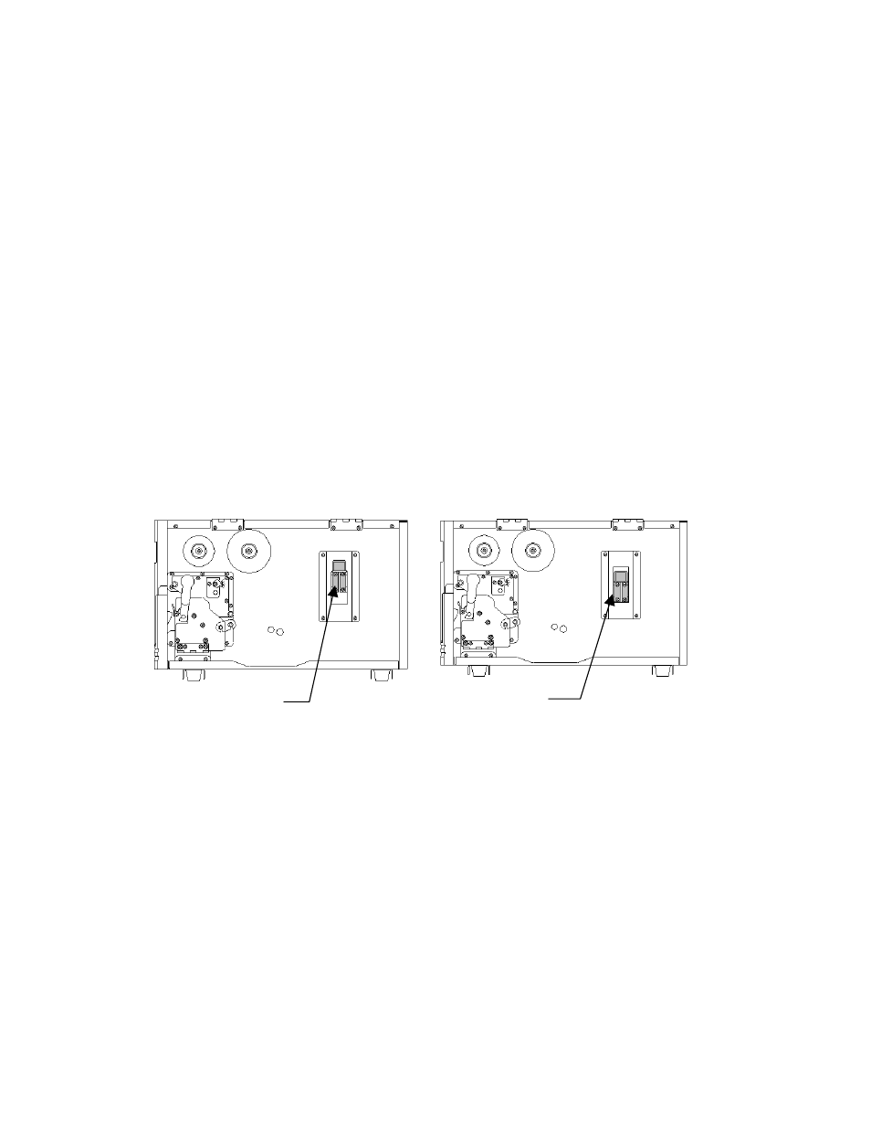 Changing position of the media supply spindle, Figure 19 - media spindle location | AMT Datasouth 4000 User Manual | Page 25 / 79