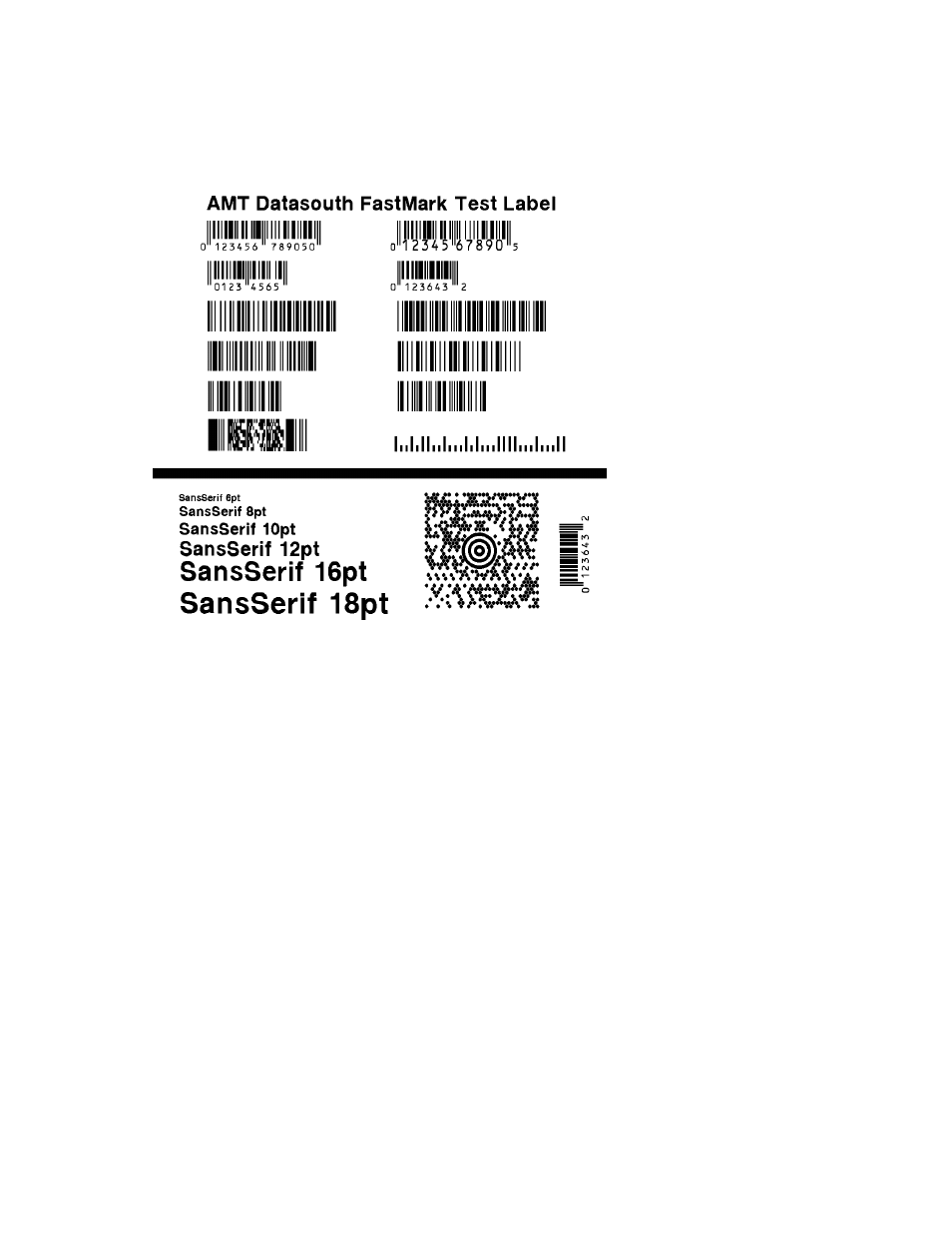 Appendix d: self test print sample | AMT Datasouth 4000 User Manual | Page 74 / 79