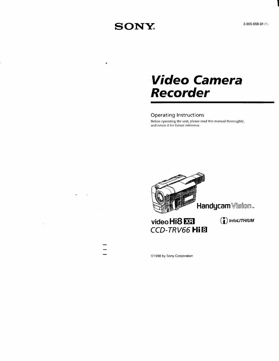 Sony CCD-TRV66 User Manual | 84 pages