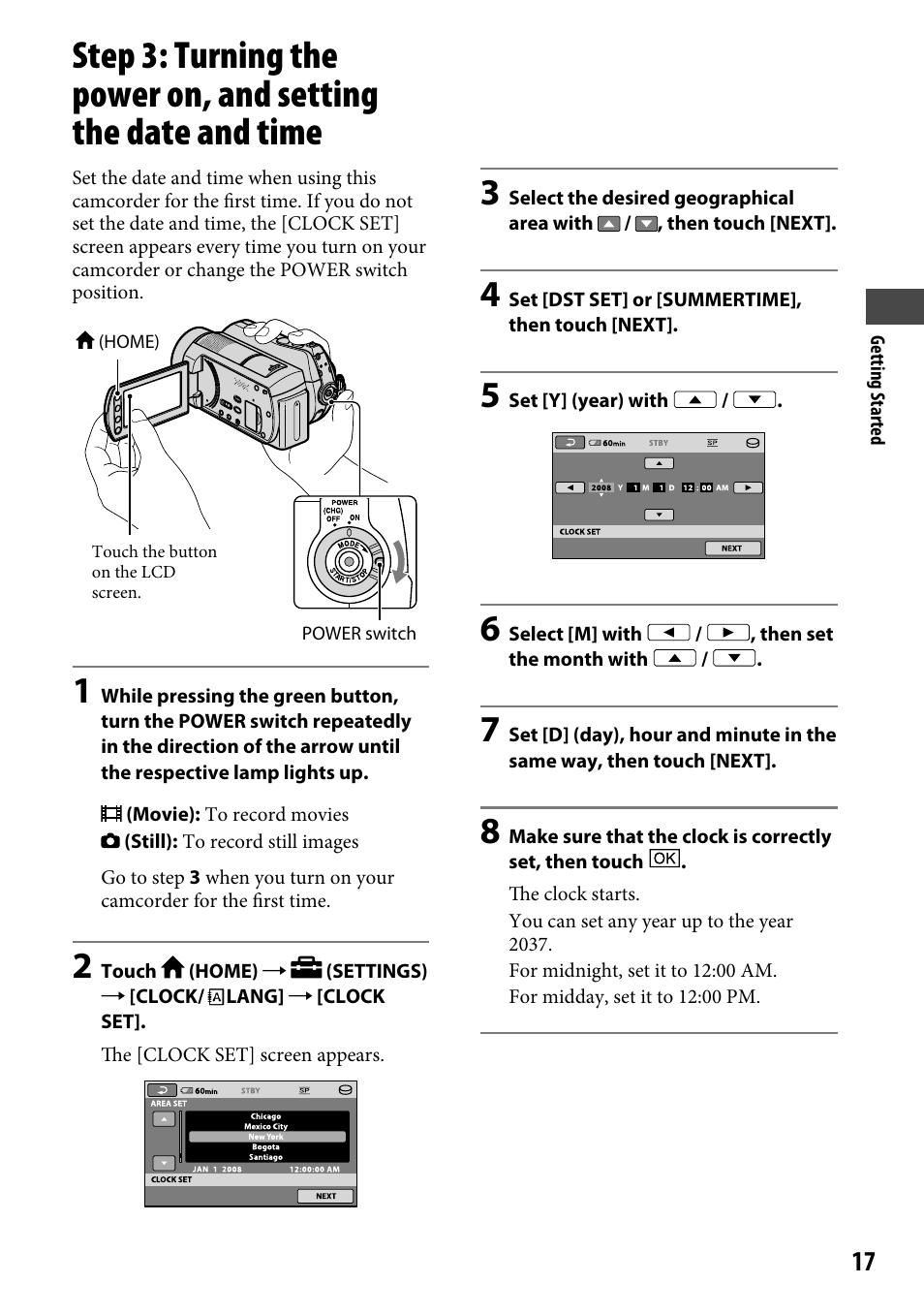 Sony DCR-SR220 User Manual | Page 17 / 111
