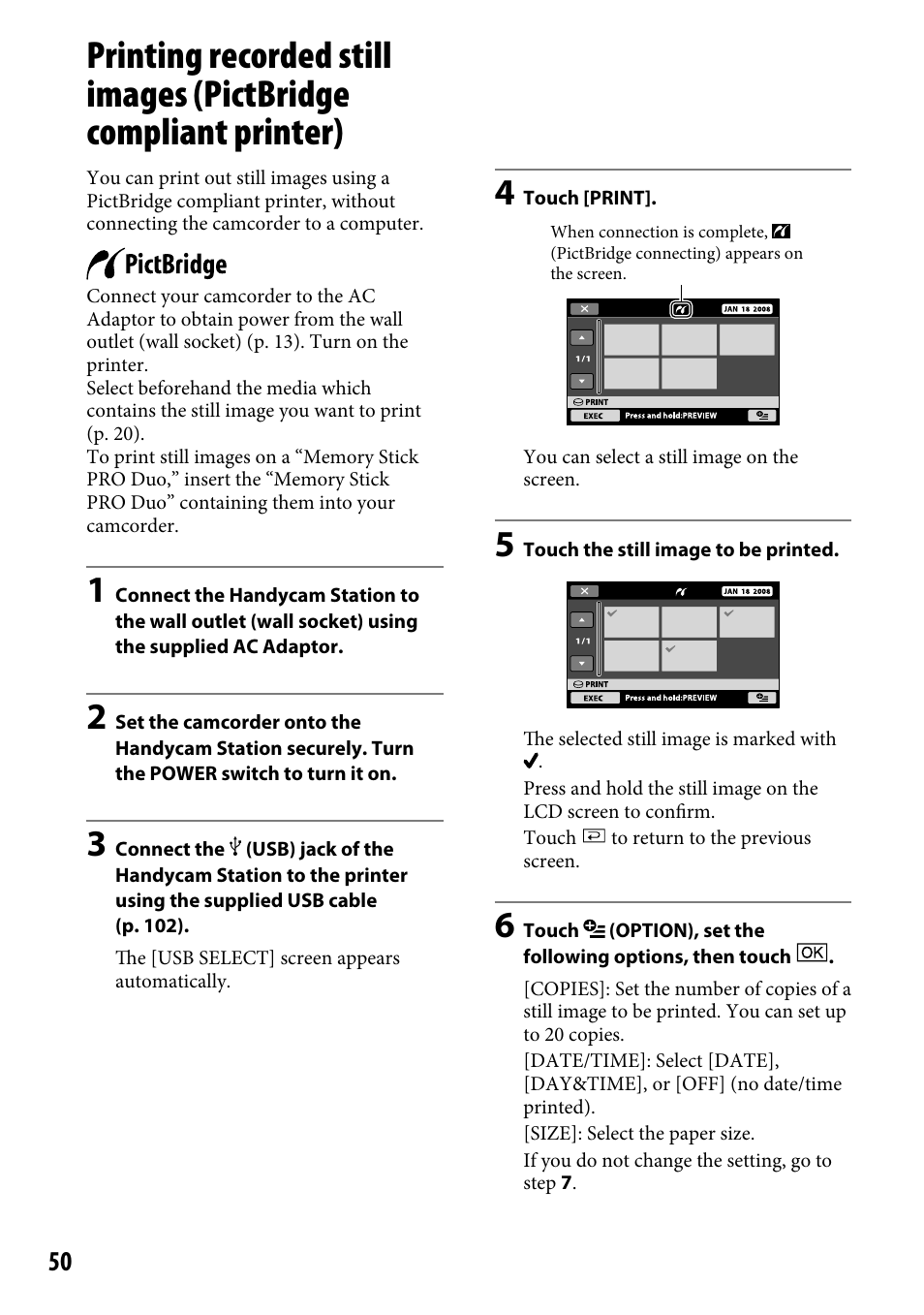 Sony DCR-SR220 User Manual | Page 50 / 111