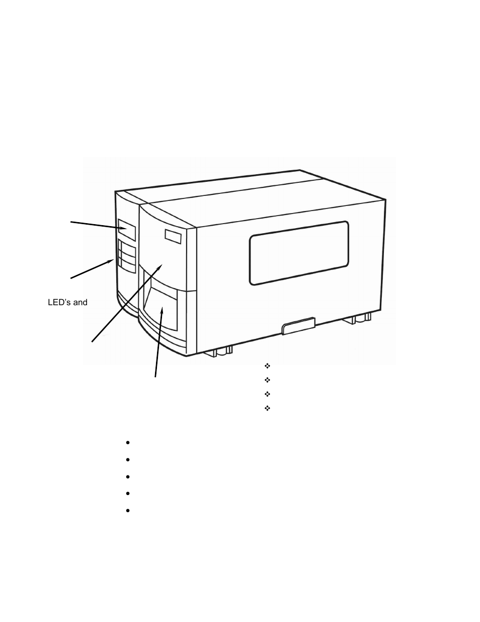 Getting to know your printer, Front panel | AMT Datasouth 4600 User Manual | Page 8 / 83