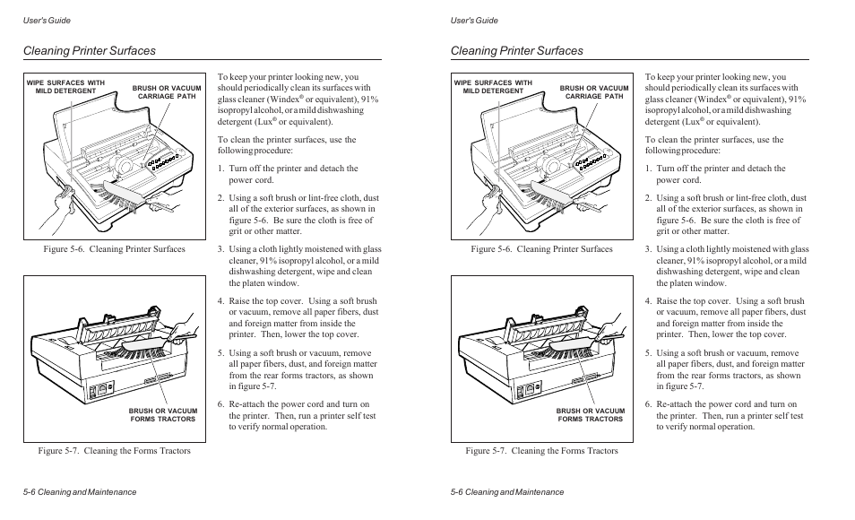 Cleaning printer surfaces | AMT Datasouth ACCEL-6300 User Manual | Page 113 / 257