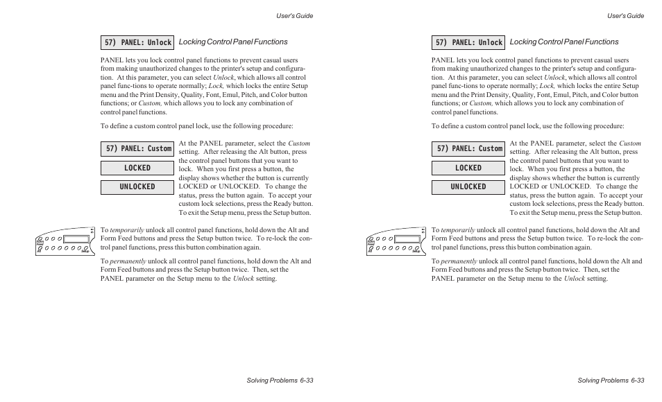 Locking control panel functions | AMT Datasouth ACCEL-6300 User Manual | Page 150 / 257