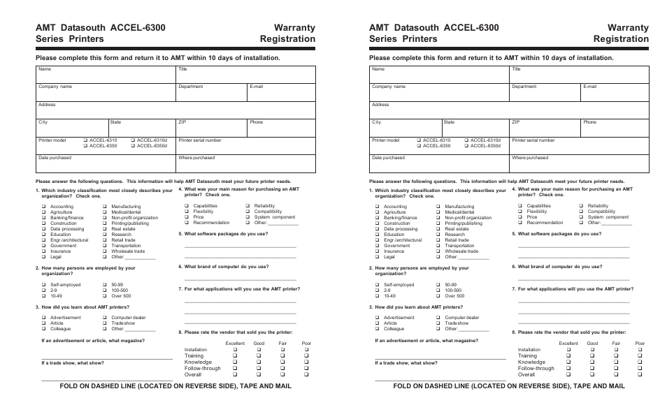 AMT Datasouth ACCEL-6300 User Manual | Page 256 / 257