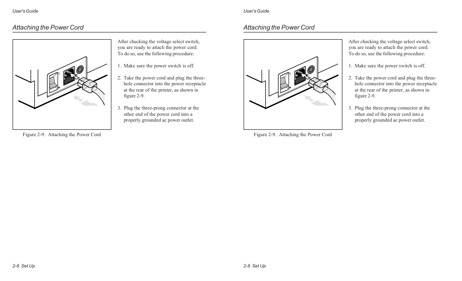 Attaching the power cord | AMT Datasouth ACCEL-6300 User Manual | Page 39 / 257