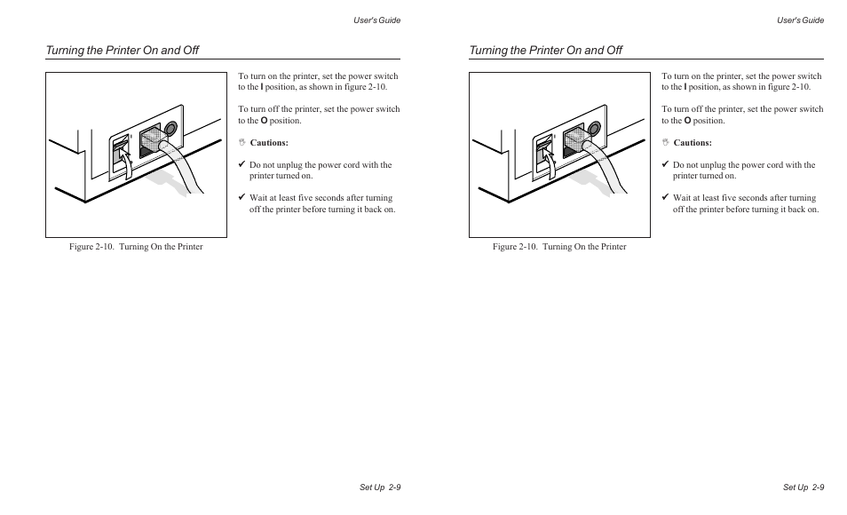 Turning the printer on and off | AMT Datasouth ACCEL-6300 User Manual | Page 40 / 257