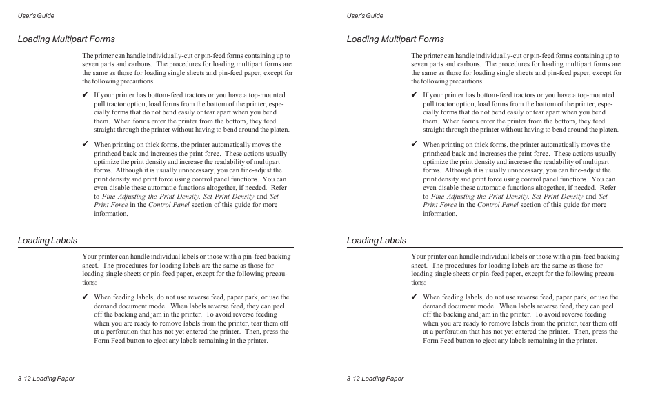 Loading multipart forms, Loading labels | AMT Datasouth ACCEL-6300 User Manual | Page 57 / 257