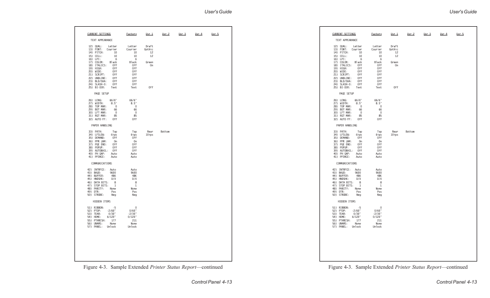 User's guide control panel 4-13 | AMT Datasouth ACCEL-6300 User Manual | Page 76 / 257