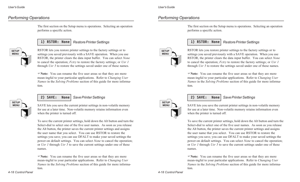 Performing operations, 1) rstor: none, 2) save: none | AMT Datasouth ACCEL-6300 User Manual | Page 81 / 257