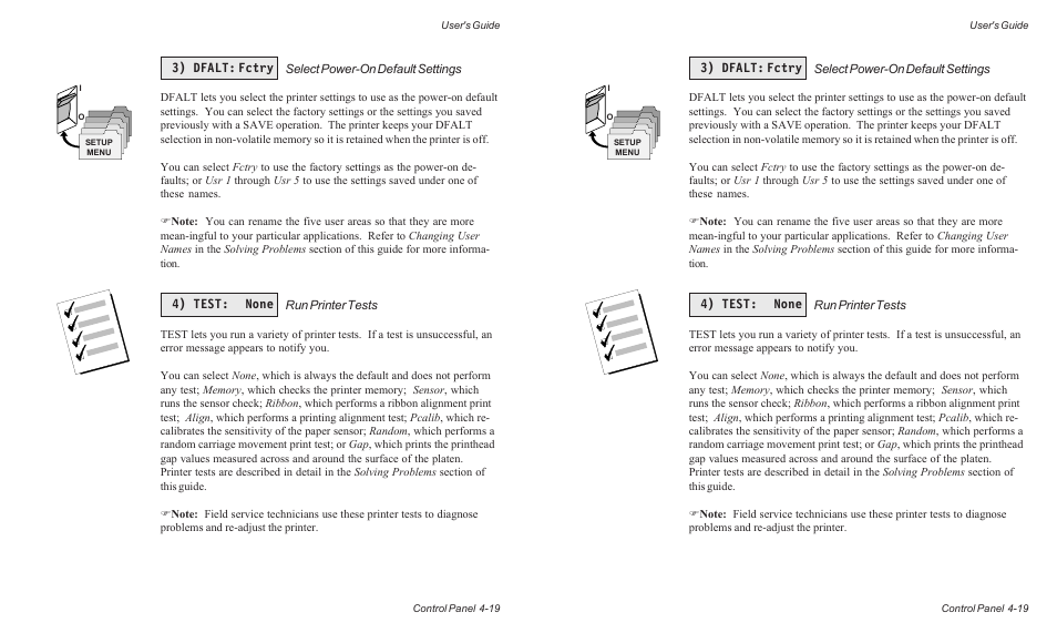 3) dfalt: fctry, 4) test: none | AMT Datasouth ACCEL-6300 User Manual | Page 82 / 257
