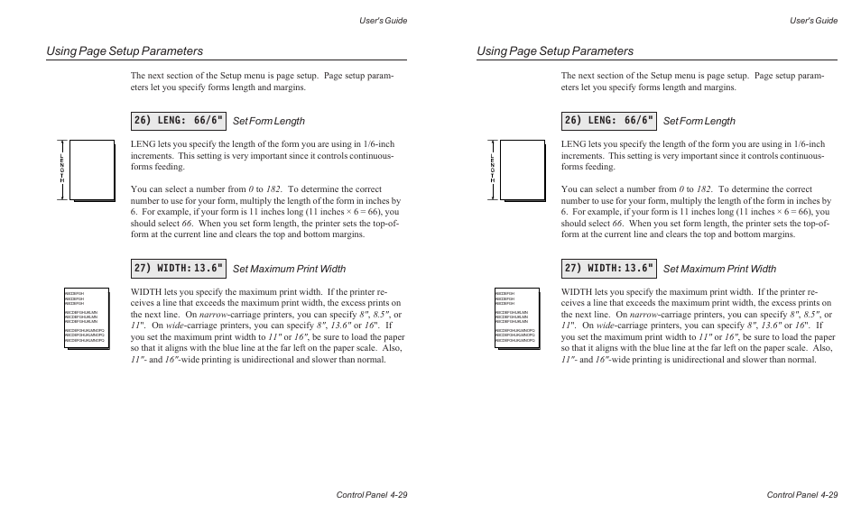 Using page setup parameters | AMT Datasouth ACCEL-6300 User Manual | Page 92 / 257