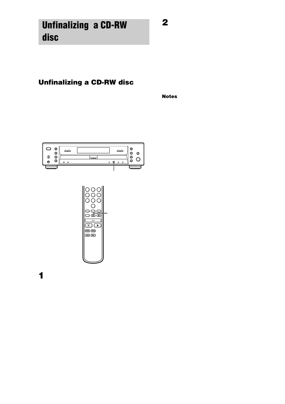 Unfinalizing a cd-rw disc | Sony RCD-W3 User Manual | Page 20 / 24