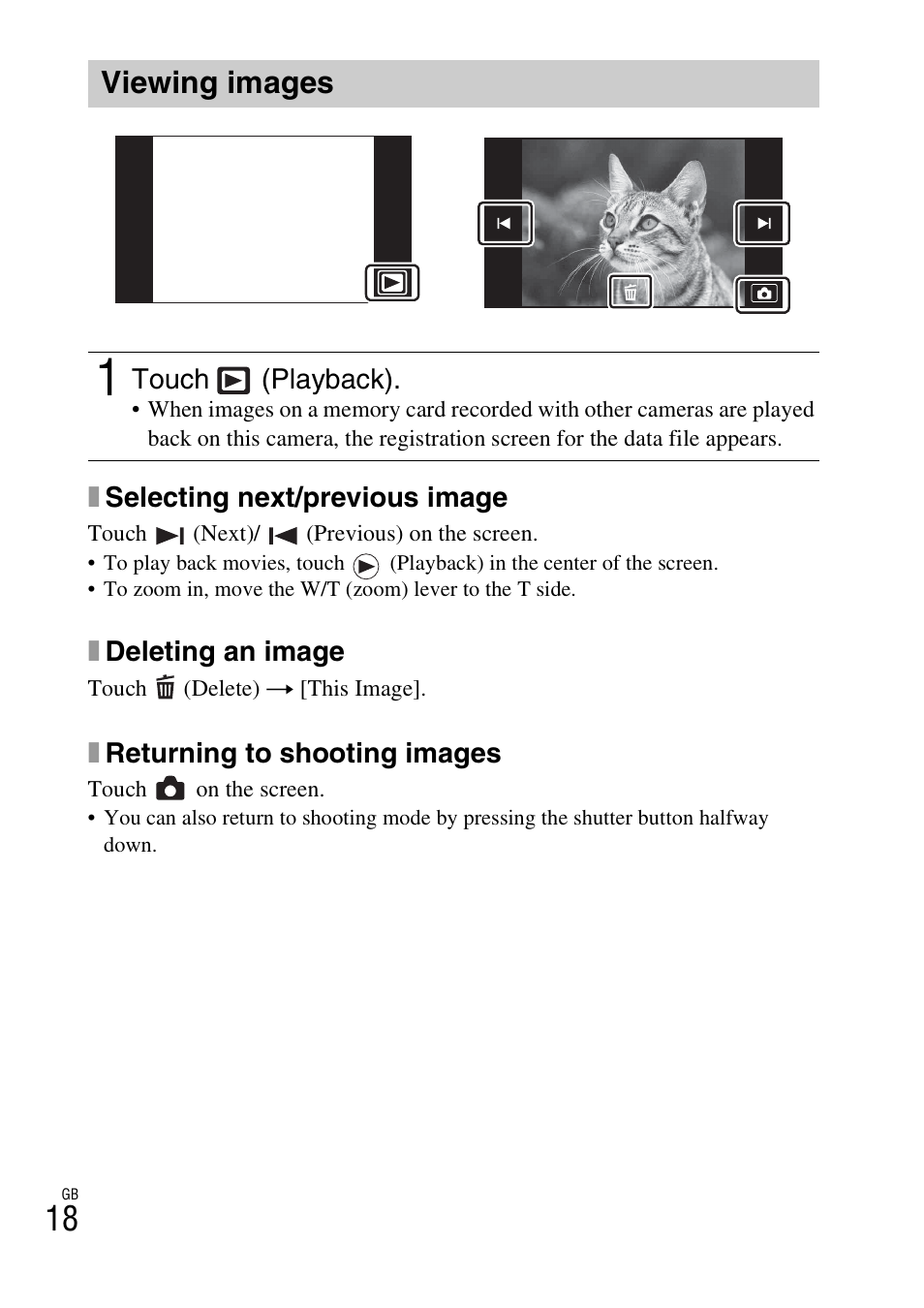 Viewing images | Sony DSC-TX66 User Manual | Page 18 / 64
