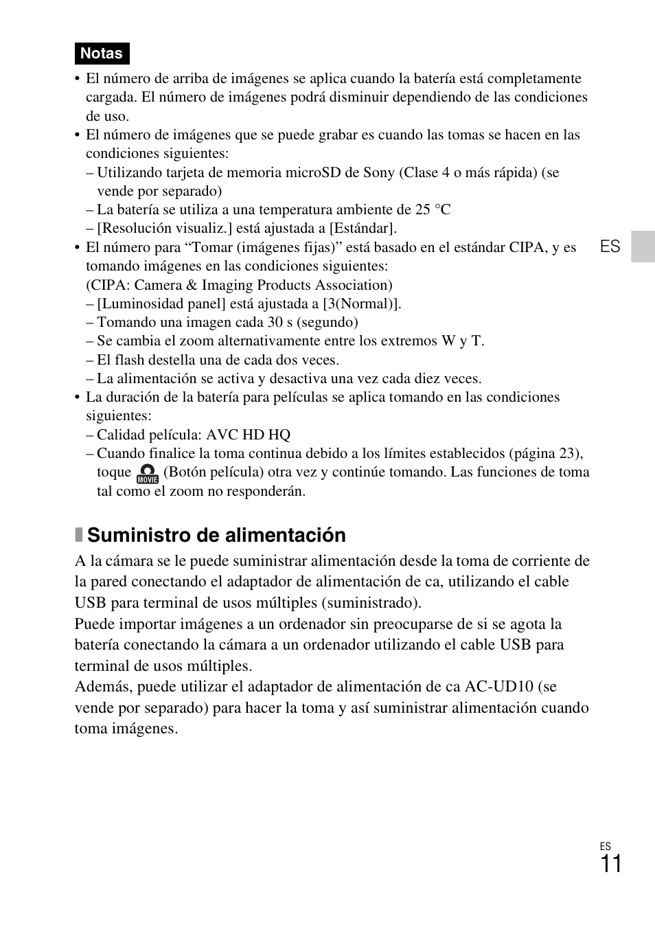 Xsuministro de alimentación | Sony DSC-TX66 User Manual | Page 41 / 64