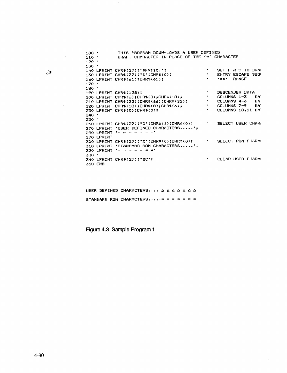 Figure 4.3 sample program 1 | AMT Datasouth 41AY89AR777 User Manual | Page 89 / 202