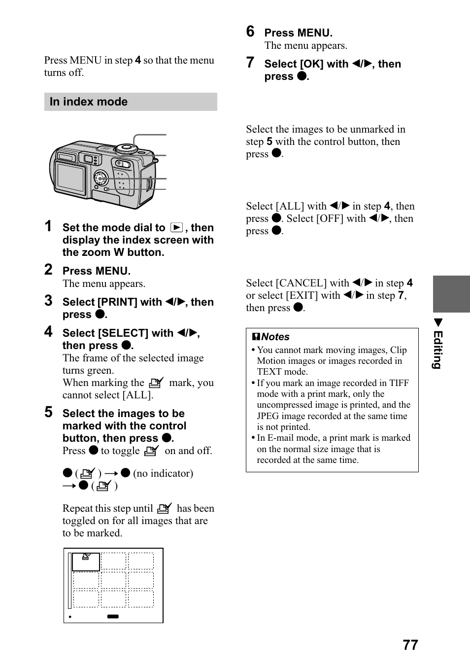Sony DSC-P5 User Manual | Page 77 / 100