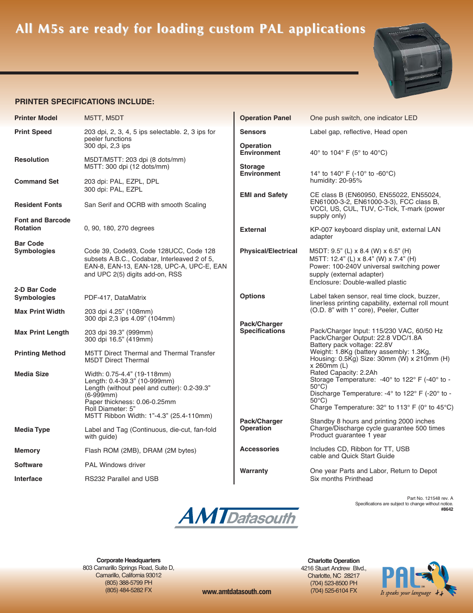 AMT Datasouth Fastmark M5TT User Manual | Page 2 / 2