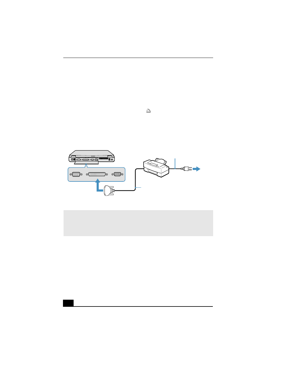 Connecting a parallel port printer, To connect a printer | Sony PCG-FXA33 User Manual | Page 48 / 114