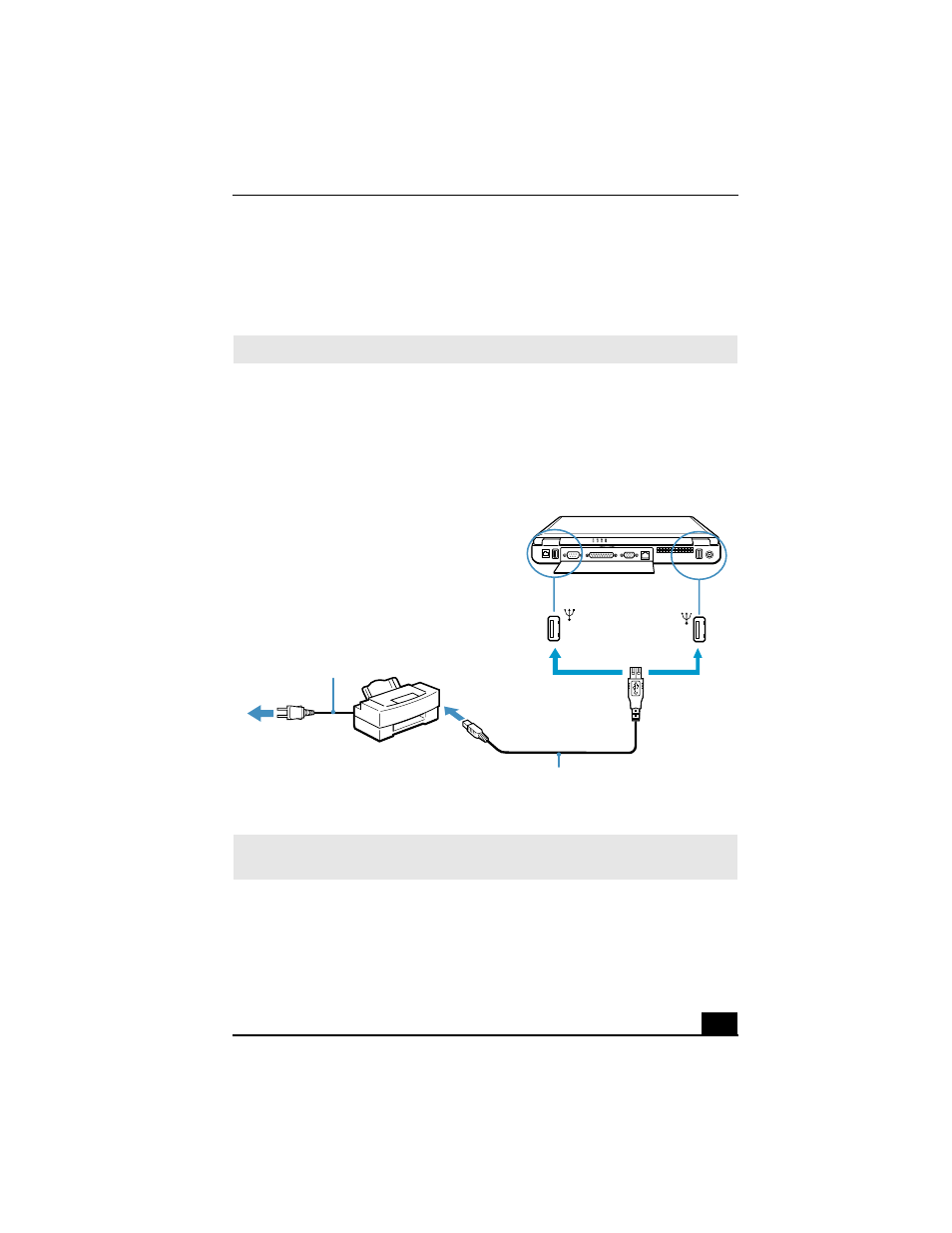 Connecting a usb printer, To connect a usb printer | Sony PCG-FXA33 User Manual | Page 49 / 114