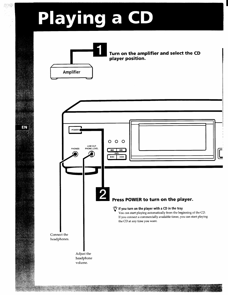 Playing a cd | Sony CDP-XA7ES User Manual | Page 4 / 93