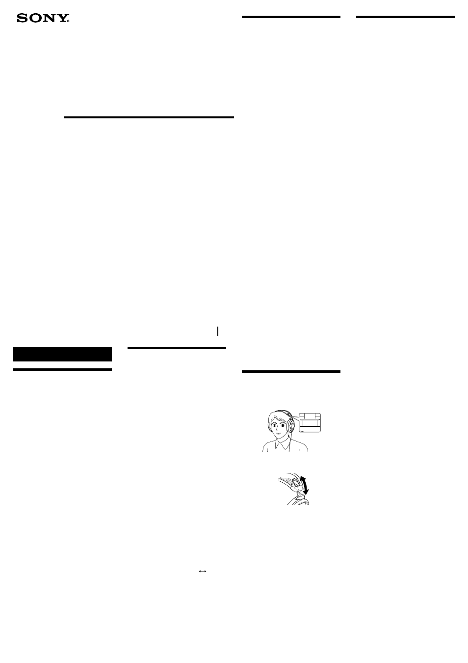 Sony MDR-SA1000 User Manual | 2 pages
