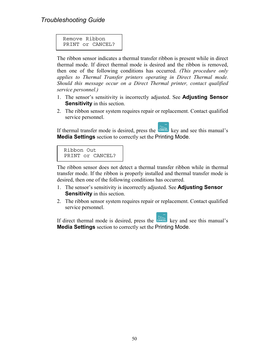 Troubleshooting guide | AMT Datasouth Codewriter 4500 Series User Manual | Page 60 / 94