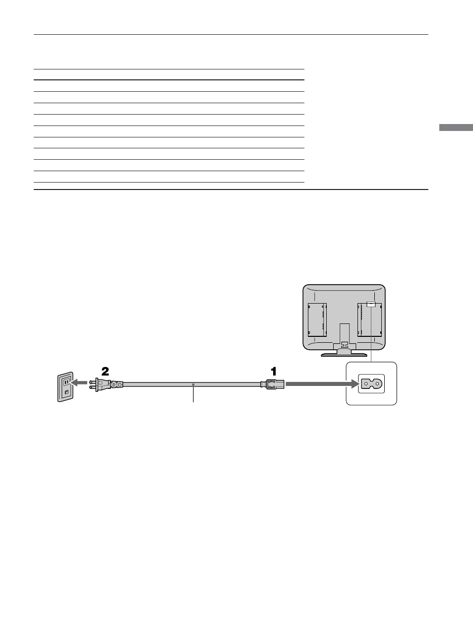 Connecting optional equipment, Connecting the power cord | Sony KLV-23M1 User Manual | Page 25 / 80