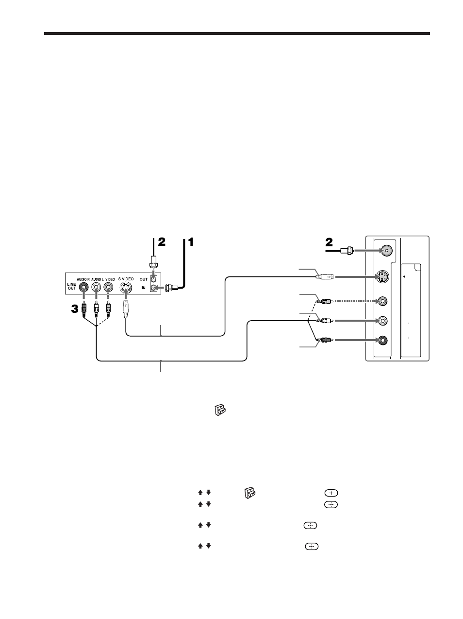 Connecting a vcr and cable tv | Sony KLV-23M1 User Manual | Page 26 / 80